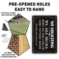 thumbnail image 4 of QYAYIK No Soliciting Sign for House, Funny No Soliciting Signs for Home, Front Door Gate Outdoor Use Retro Plaque 12 x 8 inch, 4 of 7