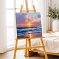 thumbnail image 3 of Canvas Wall Art Summer Ocean Canvas Art Print Oil Painting Sea Dreamy Sunset Beach Birds Pictures Wall Decor for Living Room Bedroom Artwork Decorations Stretched Framed Ready to Hang 8"x8", 3 of 9