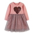 thumbnail image 1 of AAMILIFE Little Maven Robe Décontractée pour Bébés Filles Automne Rose Jolies Robes à Motif pour Enfants Mignonne et Confortable Vêtements pour Enfants 2-9 Ans, 1 of 2