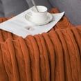 thumbnail image 6 of PiccoCasa Cotton Knitted Blanket Throw Blanket for Couch, Bed, Sofa, Travel, Orange 50" x 60", 6 of 8