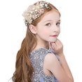 thumbnail image 5 of Liangnv Corona de flores para niñas, diadema hecha a mano, halo ajustable, corona floral, flor para el pelo, vid, accesorio de cumpleaños de princesa, 5 of 5