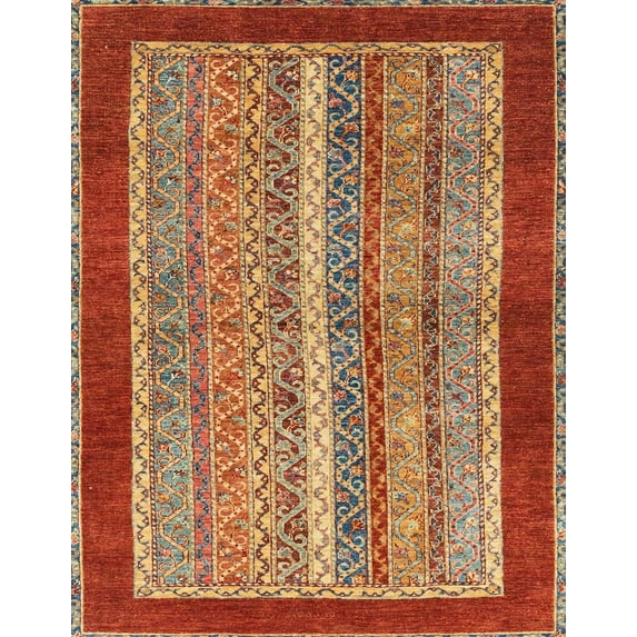 Ahgly Company Machine Washable Indoor Rectangle Abstract Red Area Rugs, 2' x 4'