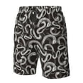 thumbnail image 4 of Logiee Hand Drawn Snake Print Mens Swim Trunks Quick Dry Board Shorts,Breathable Hawaii Beach Shorts Swimwear Bathing Suits-Medium, 4 of 6