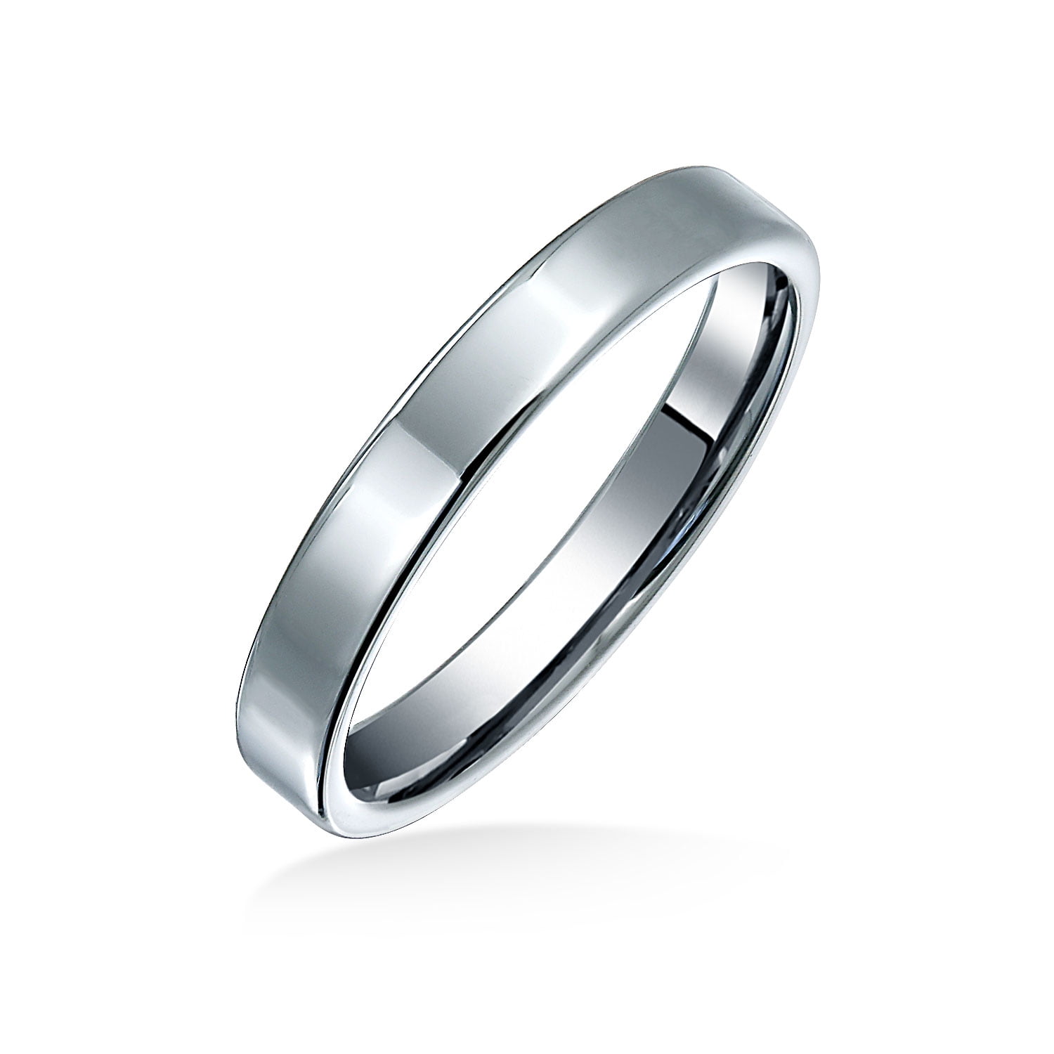 Details about   14K White Gold Plated Simple Polish Plain Engagement Anniversary Men's Wear Ring 