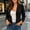 Black women blazer a1, variant on Relaxed Fit Long Sleeve Blazer for Women, Open Front Button Work Office Top, Fall Soft Stretch Casual Business Outwear, Gray M