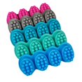 thumbnail image 1 of 6786 4 molde de silicona para jabón de masaje con puntos convexos molde ovalado para pastel de mousse vela perfumada molde de jabón manual oso de fresa Hogar, 1 of 6