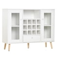 thumbnail image 1 of HOMCOM Kitchen Sideboard Storage Cabinets with Drawer, 12-Bottle Wine Rack, 1 of 10