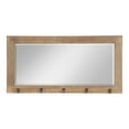 thumbnail image 6 of Kate and Laurel Pub Mirror with 5 Metal Hooks, Rustic Gray, 6 of 9