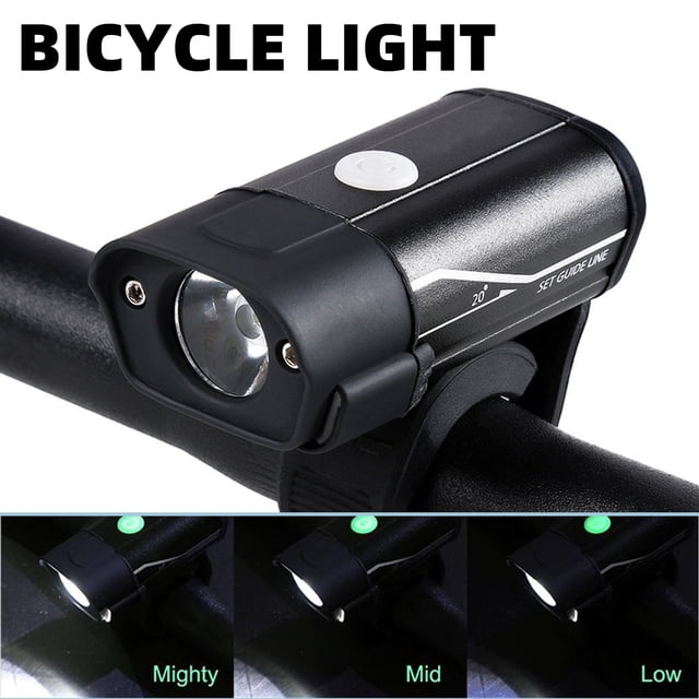 HaoXun USB Rechargeable Bike Headlight - 350 Lumens LED, 5 Lighting Modes, Waterproof, Easy Installation, Night Riding/Daytime Visibility Safety