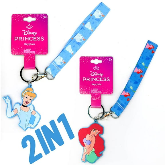 Princess Lanyard with Rubber Keychain 2 Asstd.