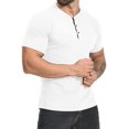 thumbnail image 7 of HAOMEILI Mens Casual Short Sleeve Henley Shirts Fashion Button T Shirts with Pocket, 7 of 7