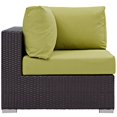 thumbnail image 2 of Modway Convene Aluminum and Rattan Outdoor Patio Corner in Espresso/Peridot, 2 of 4