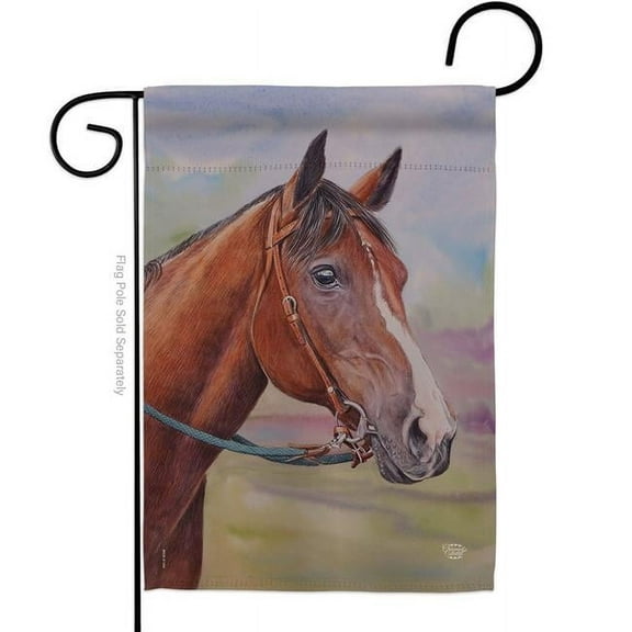 Ornament Collection G191003-BO Smart Horse Animals Barnyard Animal 13 x 18.5 in. Double-Sided Decorative Vertical Garden Flags for House Decoration Banner Yard Gift