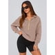 thumbnail image 3 of Sudadera PRETTYGARDEN 2025 Otoño Media Cremallera Cropped para Mujer M, 3 of 8