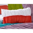 thumbnail image 4 of 7 Piece CELENE colorful stripe ruffled Clearance bedding Comforter Set Fade Resistant, Wrinkle Free, No Ironing Necessary, Super Soft, All Size- Queen King Cal.king Size (Queen, Rainbow), 4 of 4
