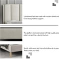 thumbnail image 5 of AUFANK Twin Bed Frame Upholstered Platform with Wooden Slats, Noise-Free, Beige, 5 of 6