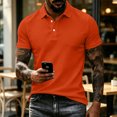 thumbnail image 6 of Fabrcox Men's Polo Shirts Short Sleeve 3 Button Collared Shirt Men Lightweight Casual Athletic Gym Work Mens Golf Shirts XL, 6 of 6