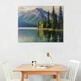thumbnail image 2 of JRXY  Rocky Mountain Forest Landscape Blue Wall Art Decor Canvas For Living Room,Glacier National Park Rope Attached picture2, 2 of 4