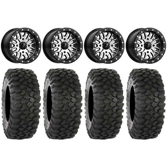 MSA Brute Beadlock 14" UTV Wheels 30" XC450 Tires Can-Am Maverick X3 / Honda Pioneer 1000 / Talon