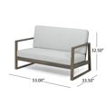 thumbnail image 3 of Angelia Outdoor Acacia Wood Chat Set with Coffee Table, 3 of 13