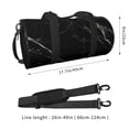 thumbnail image 4 of Bingfone Black Marble Texture Abstract Print Gym Duffle Backpack for Men Women,Travel Weekender Carry-On Bags with Detachable Back Pack Straps for Traveling Overnight Climb Sports, 4 of 8