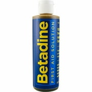 Betadine First Aid Solution Bottle Povidone Iodine Antiseptic, 8 oz