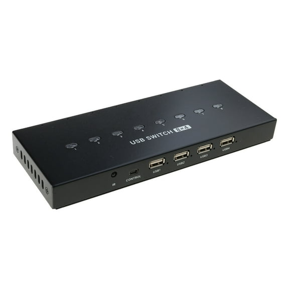 tegongse 8 Port USB2.0 Manual Switcher Selectors KVM Switching Adapter 8 in 4 Out PC Sharing USB Devices for Printer Keyboards