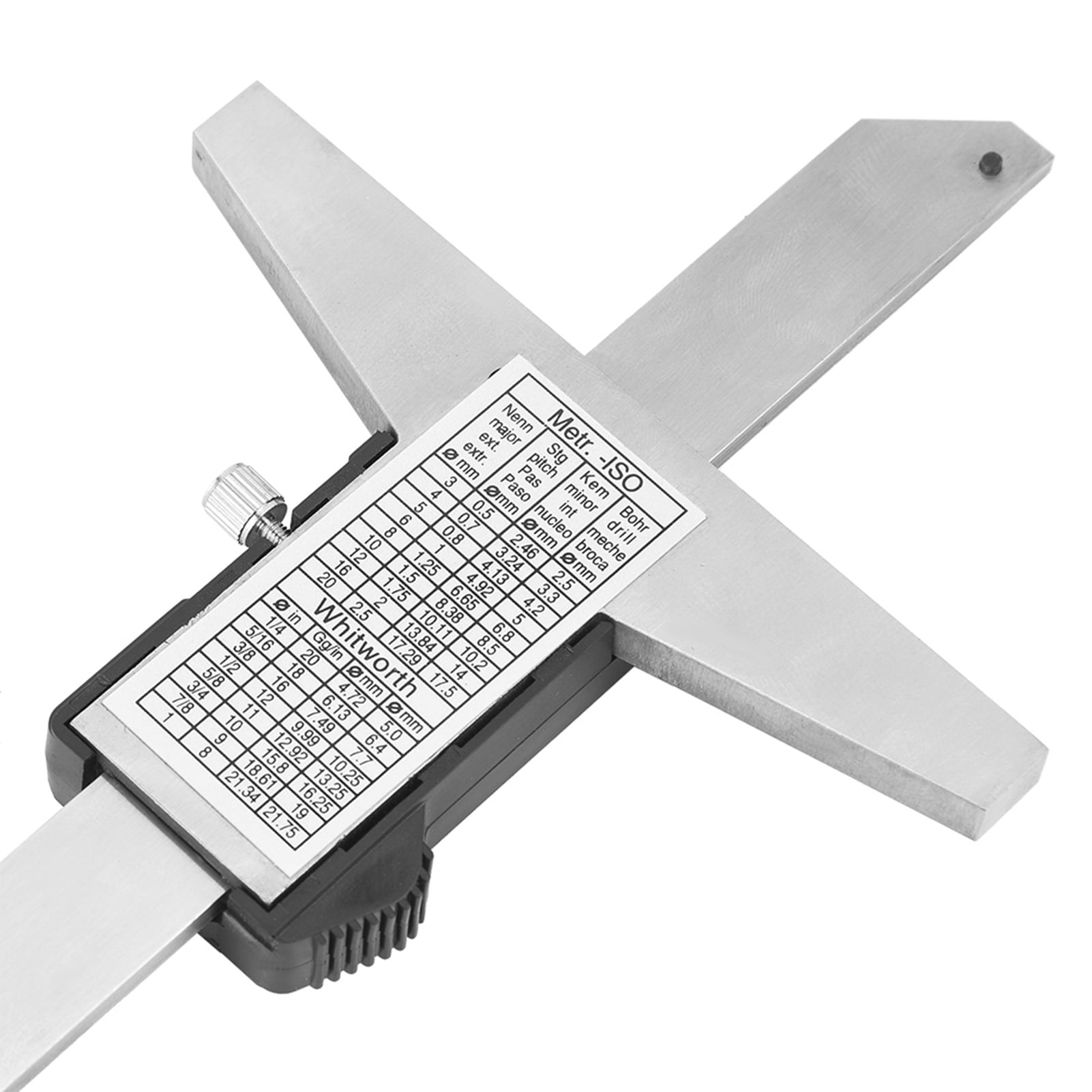 Depth Gauge, Stainless Steel Vernier Caliper, Mm / Inch Measurement System Conversion For Daily Use High Accuracy