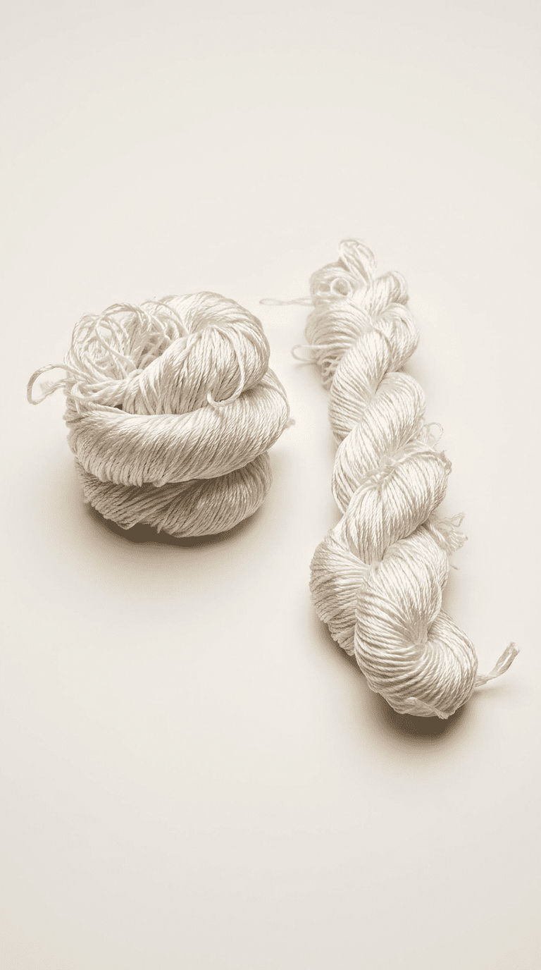 Knitsilk 3 Ply 100% Mulberry Silk Lace Weight Yarn | Perfect for Knitting & Crocheting and Weaving | Fine Quality Silk Yarn for Luxurious Creating Projects.(50Gm–260Yards, Ivory) (Pack of 5)