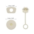 thumbnail image 2 of Unique Bargains 3Pcs Durable Anti-overflow Straw Cover Caps Beige, 2 of 5