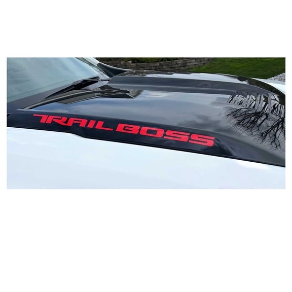 Chevy Silverado Red Trail Boss Hood Scoop Lettering Decals 2022-2026 Set of 2 GM Licensed
