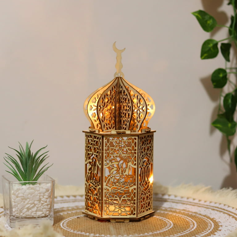 LED Ramadan Lamp EID Decoration For Home Ramadan Hanging Lantern Islam  Muslim Event Eid Party Supplies 9.45*3.94in 