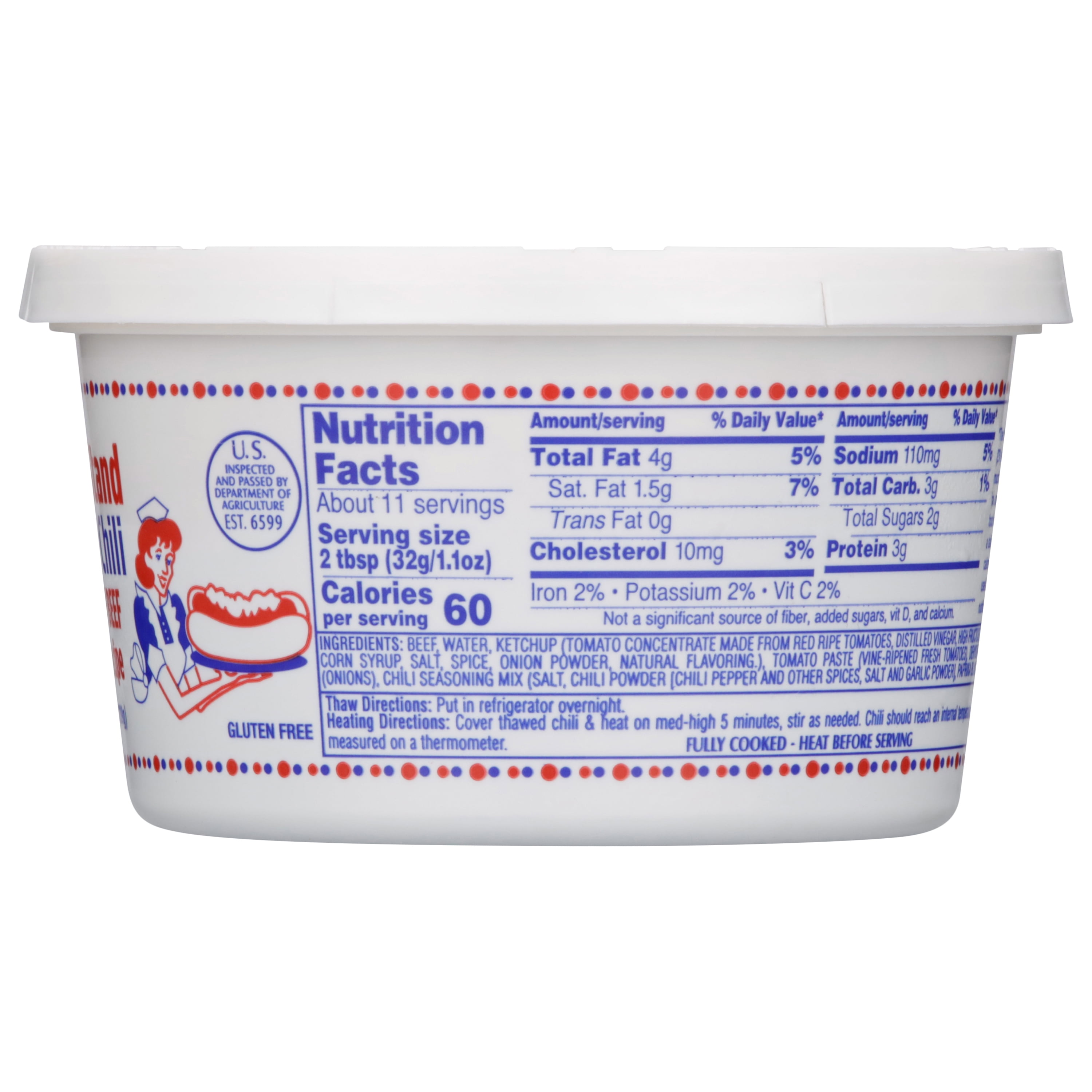 Custard Stand Hot Dog Chili, 12 oz (allergen free)