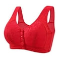thumbnail image 2 of (2-Pack) Rinsvye Women Casual Breathable Top Plus Size Sports Bras for Women 2X Bra without Steel Bras Women Ring Gathering and Flower Compression Bra for Women Bra, 2 of 9