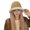 Khaki, variant on YAOBAMM Lady Bucket Cap Women Winter Fisherman Hat Knitted Soft Thick Plush Dome Foldable Washable Windproof Warm Non slip Color Matching Bucket