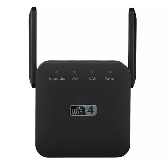 Ruiboury 300M Wifi Repeater 2.4G Wifi Extender Signal Amplifier Dual Antenna Design Wireless Signal Booster, US Plug, Black