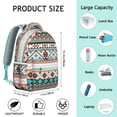 thumbnail image 6 of Boho Bohemia Geometric Line Art Backpack for School,Cute School Bag,Schoolbag with Adjustable Shoulder Straps & Padded Back,15.3"x11"x7.1".﻿, 6 of 6