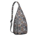 thumbnail image 1 of Cute Cartoon Dog Sling Backpack - Funny Bone Pattern Shoulder Bag (Adorable Pet Design, Lightweight & Durable), 1 of 4