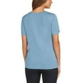 thumbnail image 2 of Matty M Women's Top Sz XL Reg Short Sleeve Side Tie Tee Blue, 2 of 4