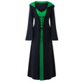 thumbnail image 1 of Vestido Medieval de Halloween para Mujer, capa Vintage con capucha, traje de Cosplay Retro, bruja de vampiro aterradora, Disfraz de Carnaval, 1 of 5