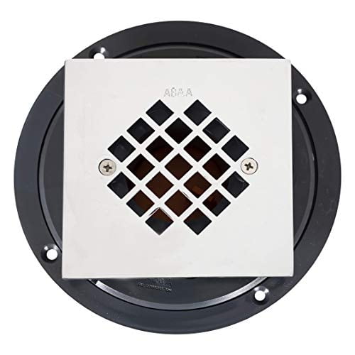 Goof Proof Shower SCB/Drain, 4" Square Shower Drain