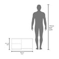 thumbnail image 4 of 31" Wide White & Natural Oak Coffee Table with Three Shelves Multi-Tone Design, 4 of 7