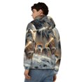 thumbnail image 4 of Honeii Wolf Family Winter Wonderland Print Hoodies for Men, Pullover & Full Zip, Breathable Zip up Hoodie, Sweatshirt-Large, 4 of 5