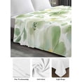 thumbnail image 6 of Sage Green Flower Full Size Flat Sheet, Wrinkleproof & Fadeproof Cooling Flat Bed Sheet Only, Abstract Garden Botanical Leaves Breathable Soft Bedding Top Sheets 81 x 96 Inches, 6 of 8