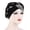 Black White, variant on Women Stretchy Flower Braided Turban Hat Indian Style Beanie Hat Head Wrap Caps