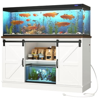 TC-HOMENY 55-75 Gallon Dual Tier Aquarium Stand with Power Station
