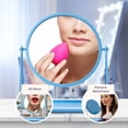 thumbnail image 6 of Mainstays by Becky G. & Alejandra 9.65" Round Tabletop Mirror with Metal Tray, Blue, 6 of 13