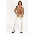 thumbnail image 4 of Camel Sherpa Collar Plaid Trucker Jacket - Women's Winter Coat, 4 of 4