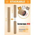thumbnail image 3 of GFDYREE 4Pcs Cat Scratching Post Replacement with M10 Screws - 15.7'' Stackable Cat Tree Replacement Post, Sisal Rope Scratcher Posts Cat Furniture Accessories for Kittens Cat Tree Tower, 3 of 7
