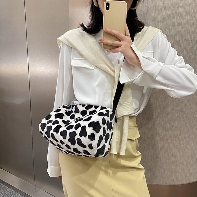 Bolsa Bolso de hombro con estampado de animales, bolsos de mensajero de felpa con cilindro para mujer (estilo 3) Tmvgtek Para estrenar